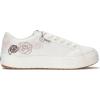 imageKeds Womens Park Lace Up Fashion SneakerSnow WhitePink Embroidery