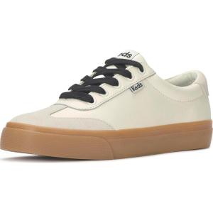 imageKeds Womens Jump Kick TToe Fashion SneakerEgretTaupe LeatherSuede