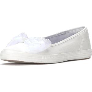imageKeds Womens Maisie Ballet Fashion SneakerSnow White Grosgrain Bow
