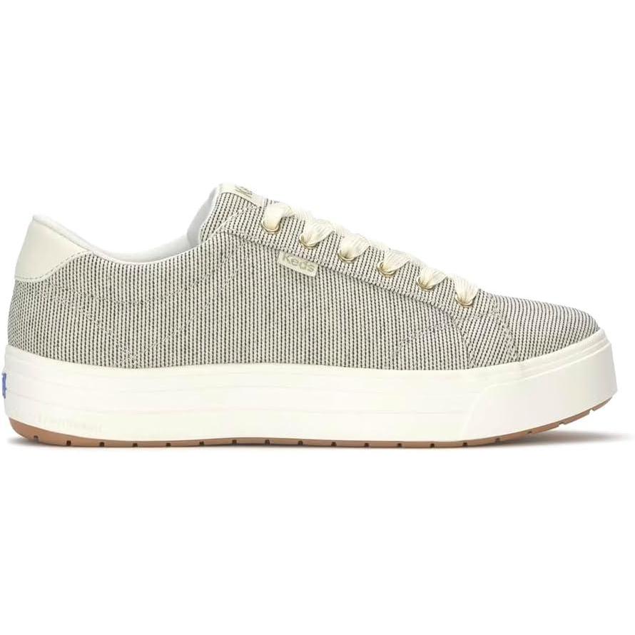imageKeds Womens Park Lace Up SneakersSnow WhiteOatmeal Seed Stripe