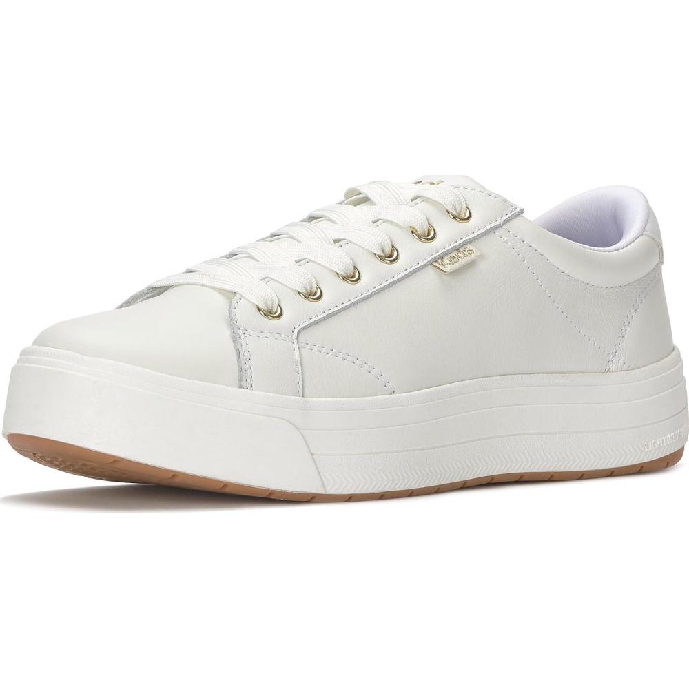 imageKeds Womens Park Lace Up SneakersWhite Leather