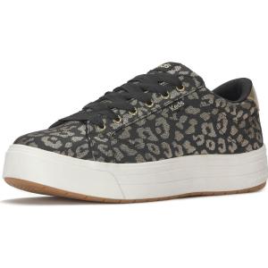 imageKeds Womens Park Lace Up SneakersBlackGold Jacquard