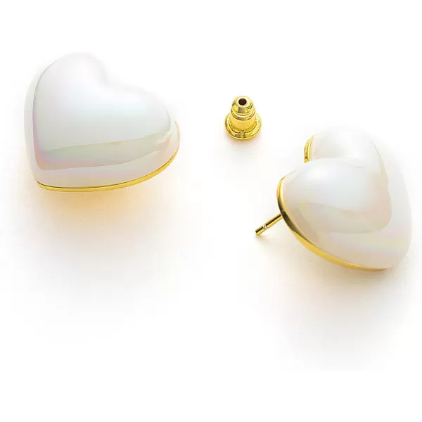 C.Paravano 18K Gold Earrings Studs | Stud Earrings for Women | Hypoallergenic Earring for Women | Flatback Stud Earrings | Stud Earrings Gold