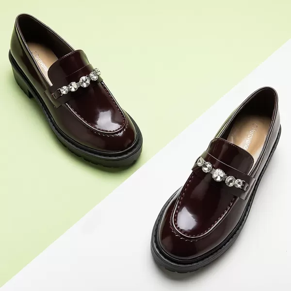 C.Paravano Chunky Loafers for Women Comfort | Womens Loafers Shoes Casual | Platform Loafers for Women | Lug Sole Loafers | Womens Penny Loafers | Lady Loafers Black | Exquisite Print Loafers
