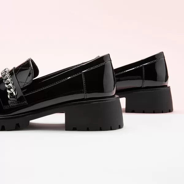 C.Paravano Chunky Loafers for Women Comfort | Womens Loafers Shoes Casual | Platform Loafers for Women | Lug Sole Loafers | Womens Penny Loafers | Lady Loafers Black | Exquisite Print Loafers