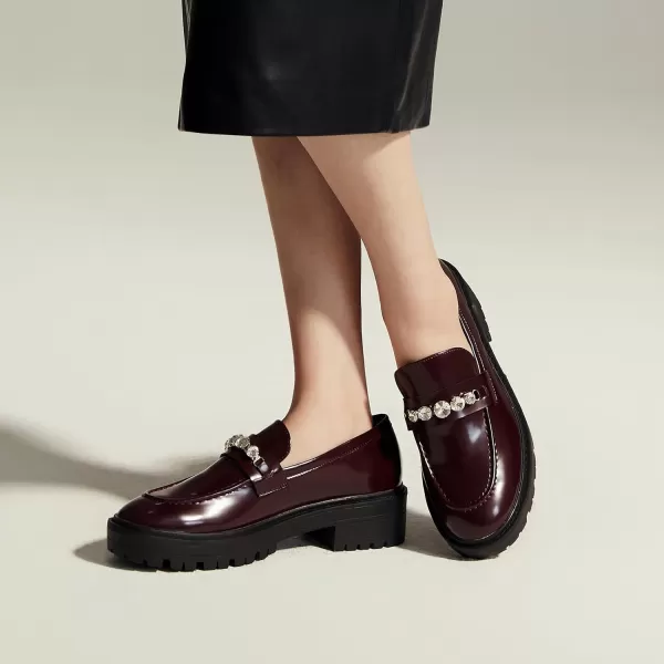 C.Paravano Chunky Loafers for Women Comfort | Womens Loafers Shoes Casual | Platform Loafers for Women | Lug Sole Loafers | Womens Penny Loafers | Lady Loafers Black | Exquisite Print Loafers