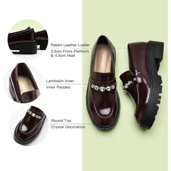 C.Paravano Chunky Loafers for Women Comfort | Womens Loafers Shoes Casual | Platform Loafers for Women | Lug Sole Loafers | Womens Penny Loafers | Lady Loafers Black | Exquisite Print Loafers