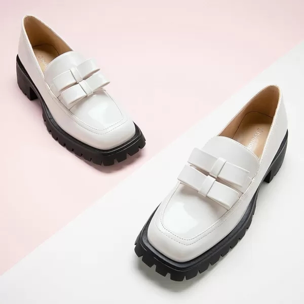 C.Paravano Chunky Loafers for Women Comfort | Womens Loafers Shoes Casual | Platform Loafers for Women | Lug Sole Loafers | Womens Penny Loafers | Lady Loafers Black | Exquisite Print Loafers