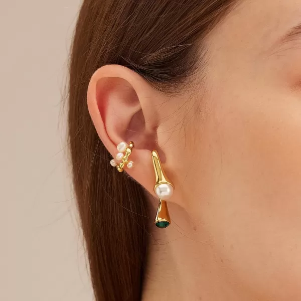 C.Paravano Ear Cuffs for Women | Gold Cuff Earrings | Earring cuffs for women sterling silver | Earring Cuffs for Women Non Pierced