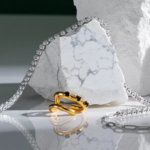 C.Paravano Ear Cuffs for Women | Gold Cuff Earrings | Earring cuffs for women sterling silver | Earring Cuffs for Women Non Pierced