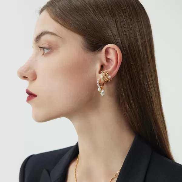 C.Paravano Ear Cuffs for Women | Gold Cuff Earrings | Earring cuffs for women sterling silver | Earring Cuffs for Women Non Pierced