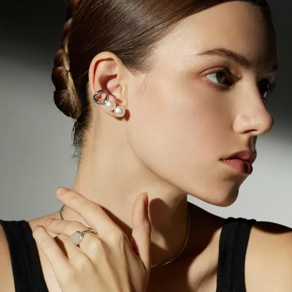 C.Paravano Ear Cuffs for Women | Gold Cuff Earrings | Earring cuffs for women sterling silver | Earring Cuffs for Women Non Pierced