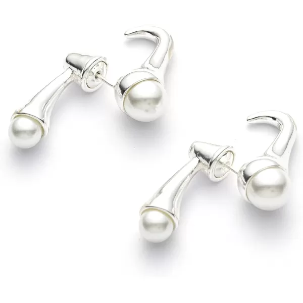 C.Paravano Gold Earrings Dangle | Dangle Earrings Pearl Gold | Wedding Earrings Gold | 18K Gold Plated Earrings for Women | 925 Sterling Silver Earrings for Women