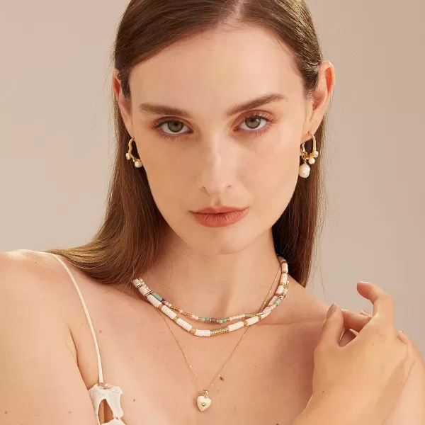 C.Paravano Gold Earrings Dangle | Dangle Earrings Pearl Gold | Wedding Earrings Gold | 18K Gold Plated Earrings for Women | 925 Sterling Silver Earrings for Women