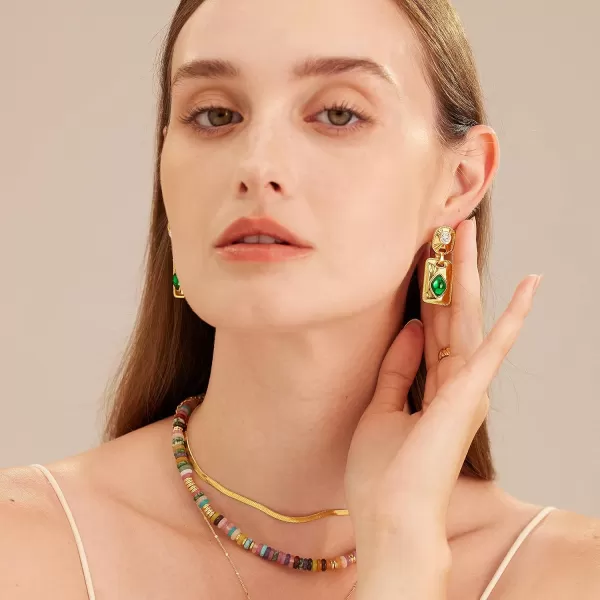 C.Paravano Gold Earrings Dangle | Dangle Earrings Pearl Gold | Wedding Earrings Gold | 18K Gold Plated Earrings for Women | 925 Sterling Silver Earrings for Women