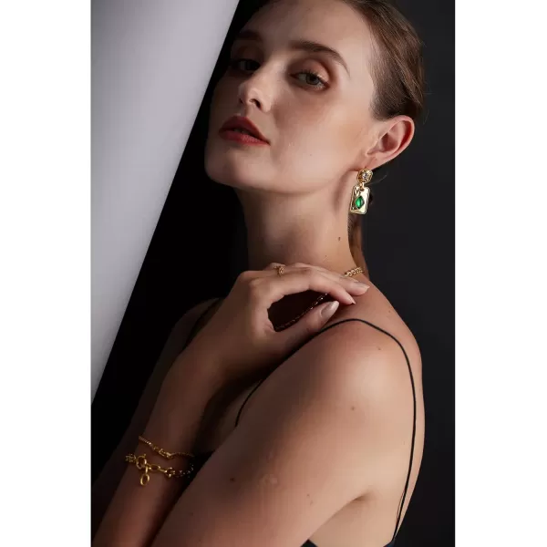 C.Paravano Gold Earrings Dangle | Dangle Earrings Pearl Gold | Wedding Earrings Gold | 18K Gold Plated Earrings for Women | 925 Sterling Silver Earrings for Women