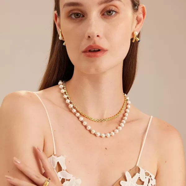 C.Paravano Gold Earrings Dangle | Dangle Earrings Pearl Gold | Wedding Earrings Gold | 18K Gold Plated Earrings for Women | 925 Sterling Silver Earrings for Women