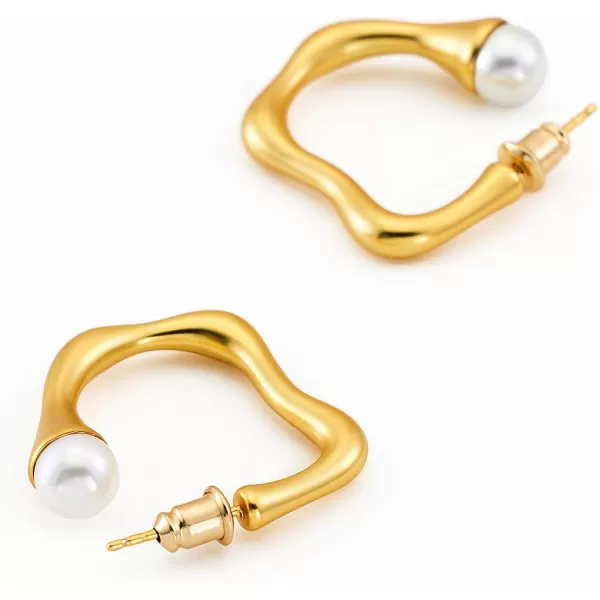 C.Paravano Hoop Earrings for Women | 18K Gold Plated Hoop Earrings | Platinum Hoop Earrings for Women | 925 Sterling Silver Hoop Earrings | Earrings for Women