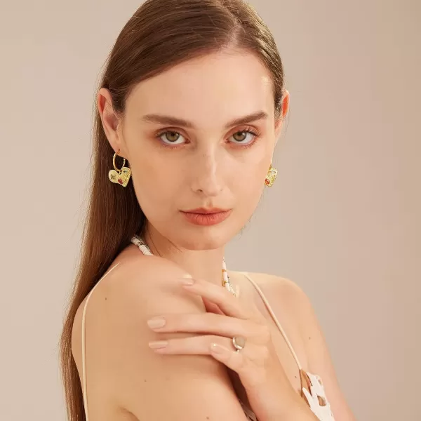 C.Paravano Hoop Earrings for Women | 18K Gold Plated Hoop Earrings | Platinum Hoop Earrings for Women | 925 Sterling Silver Hoop Earrings | Earrings for Women