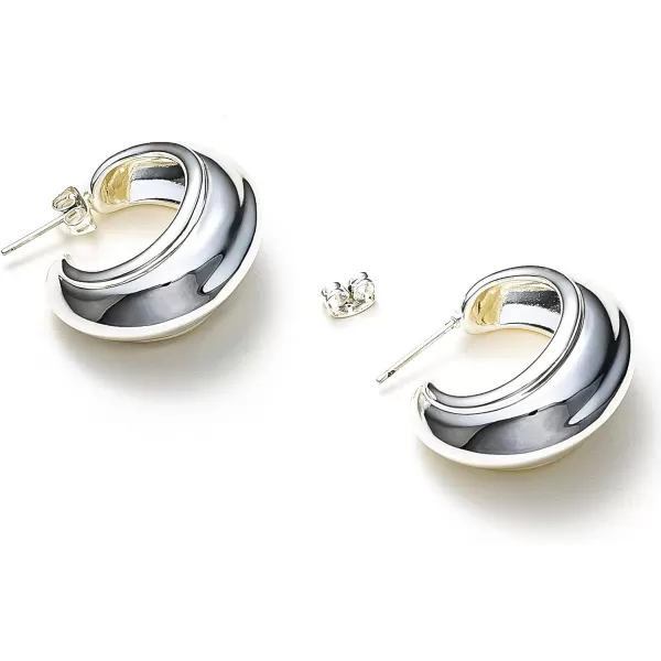 C.Paravano Hoop Earrings for Women | 18K Gold Plated Hoop Earrings | Platinum Hoop Earrings for Women | 925 Sterling Silver Hoop Earrings | Earrings for Women