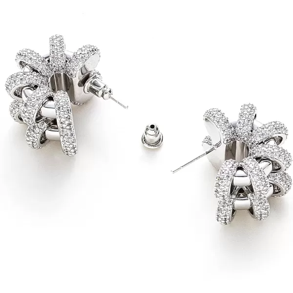 C.Paravano Hoop Earrings for Women | 18K Gold Plated Hoop Earrings | Platinum Hoop Earrings for Women | 925 Sterling Silver Hoop Earrings | Earrings for Women