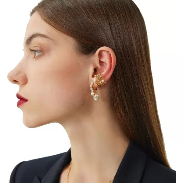 C.Paravano Hoop Earrings for Women | 18K Gold Plated Hoop Earrings | Platinum Hoop Earrings for Women | 925 Sterling Silver Hoop Earrings | Earrings for Women