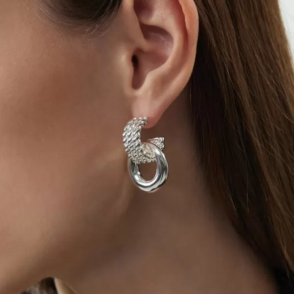 C.Paravano Hoop Earrings for Women | 18K Gold Plated Hoop Earrings | Platinum Hoop Earrings for Women | 925 Sterling Silver Hoop Earrings | Earrings for Women