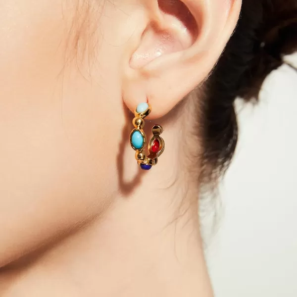 C.Paravano Hoop Earrings for Women | 18K Gold Plated Hoop Earrings | Platinum Hoop Earrings for Women | 925 Sterling Silver Hoop Earrings | Earrings for Women