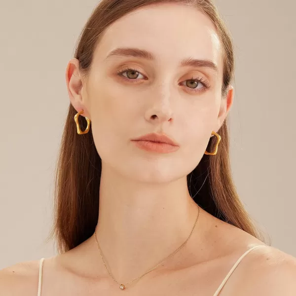 C.Paravano Hoop Earrings for Women | 18K Gold Plated Hoop Earrings | Platinum Hoop Earrings for Women | 925 Sterling Silver Hoop Earrings | Earrings for Women