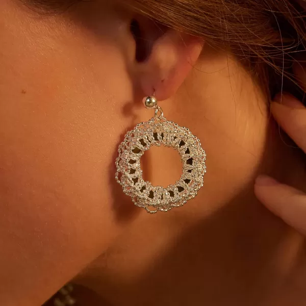 C.Paravano Hoop Earrings for Women | 18K Gold Plated Hoop Earrings | Platinum Hoop Earrings for Women | 925 Sterling Silver Hoop Earrings | Earrings for Women