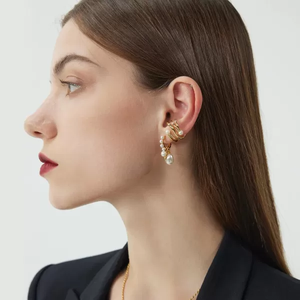 C.Paravano Hoop Earrings for Women | 18K Gold Plated Hoop Earrings | Platinum Hoop Earrings for Women | 925 Sterling Silver Hoop Earrings | Earrings for Women