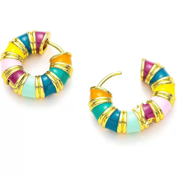 C.Paravano Hoop Earrings for Women | 18K Gold Plated Hoop Earrings | Platinum Hoop Earrings for Women | 925 Sterling Silver Hoop Earrings | Earrings for Women