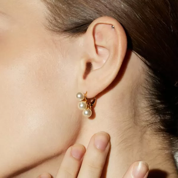 C.Paravano Hoop Earrings for Women | 18K Gold Plated Hoop Earrings | Platinum Hoop Earrings for Women | 925 Sterling Silver Hoop Earrings | Earrings for Women