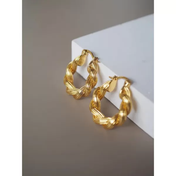 C.Paravano Hoop Earrings for Women | 18K Gold Plated Hoop Earrings | Platinum Hoop Earrings for Women | 925 Sterling Silver Hoop Earrings | Earrings for Women
