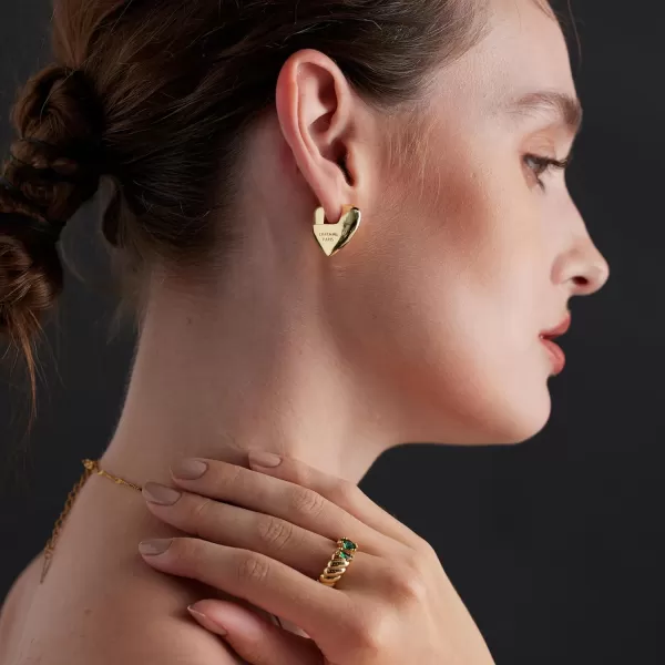 C.Paravano Hoop Earrings for Women | 18K Gold Plated Hoop Earrings | Platinum Hoop Earrings for Women | 925 Sterling Silver Hoop Earrings | Earrings for Women
