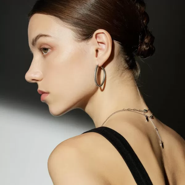 C.Paravano Hoop Earrings for Women | 18K Gold Plated Hoop Earrings | Platinum Hoop Earrings for Women | 925 Sterling Silver Hoop Earrings | Earrings for Women