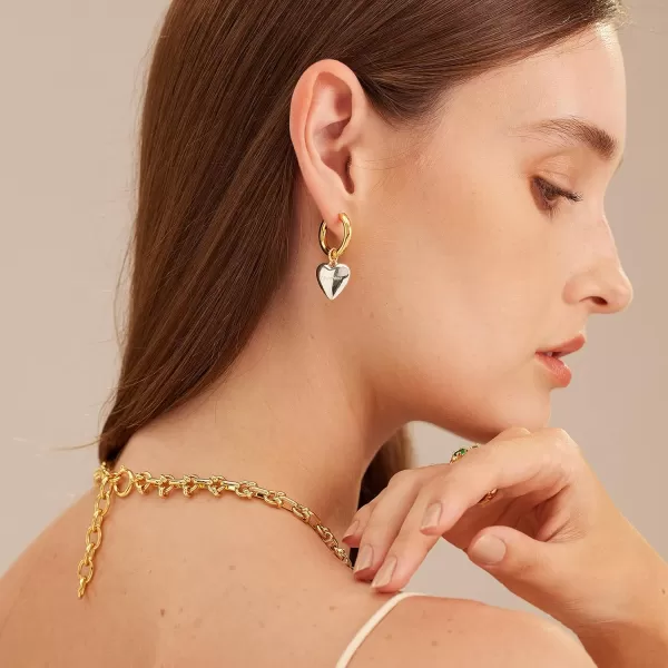 C.Paravano Hoop Earrings for Women | 18K Gold Plated Hoop Earrings | Platinum Hoop Earrings for Women | 925 Sterling Silver Hoop Earrings | Earrings for Women