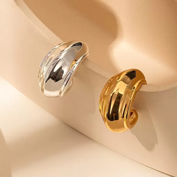 C.Paravano Hoop Earrings for Women | 18K Gold Plated Hoop Earrings | Platinum Hoop Earrings for Women | 925 Sterling Silver Hoop Earrings | Earrings for Women