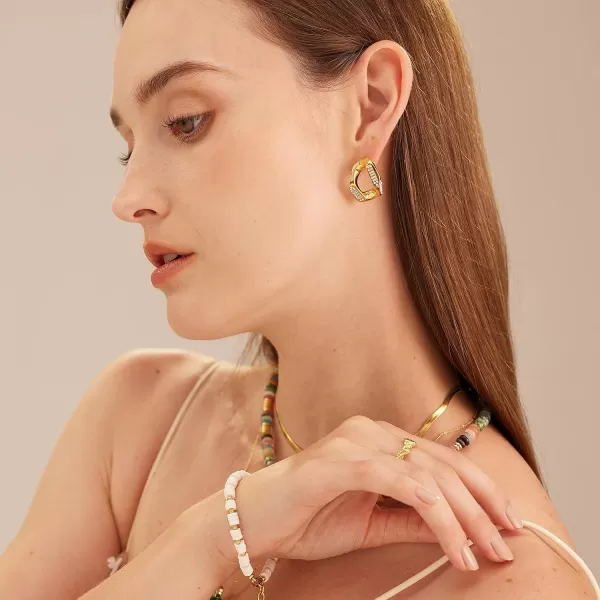 C.Paravano Hoop Earrings for Women | 18K Gold Plated Hoop Earrings | Platinum Hoop Earrings for Women | 925 Sterling Silver Hoop Earrings | Earrings for Women