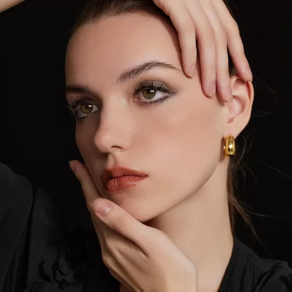 C.Paravano Hoop Earrings for Women | 18K Gold Plated Hoop Earrings | Platinum Hoop Earrings for Women | 925 Sterling Silver Hoop Earrings | Earrings for Women
