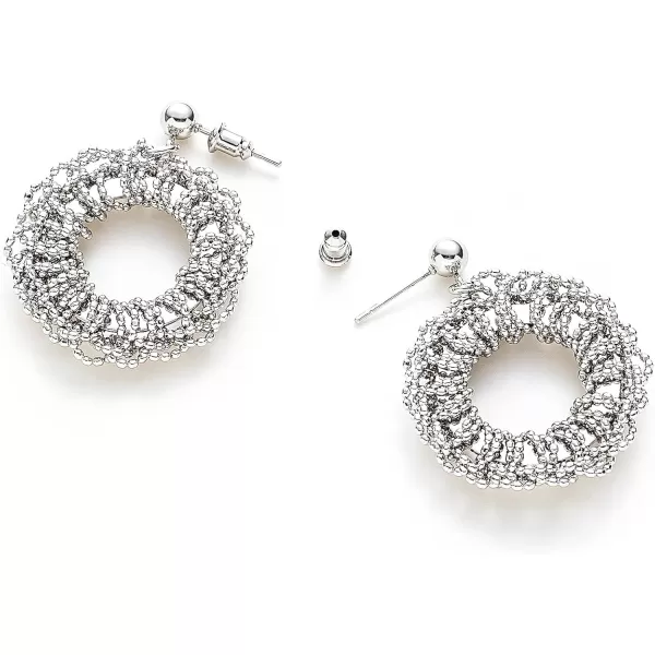 C.Paravano Hoop Earrings for Women | 18K Gold Plated Hoop Earrings | Platinum Hoop Earrings for Women | 925 Sterling Silver Hoop Earrings | Earrings for Women