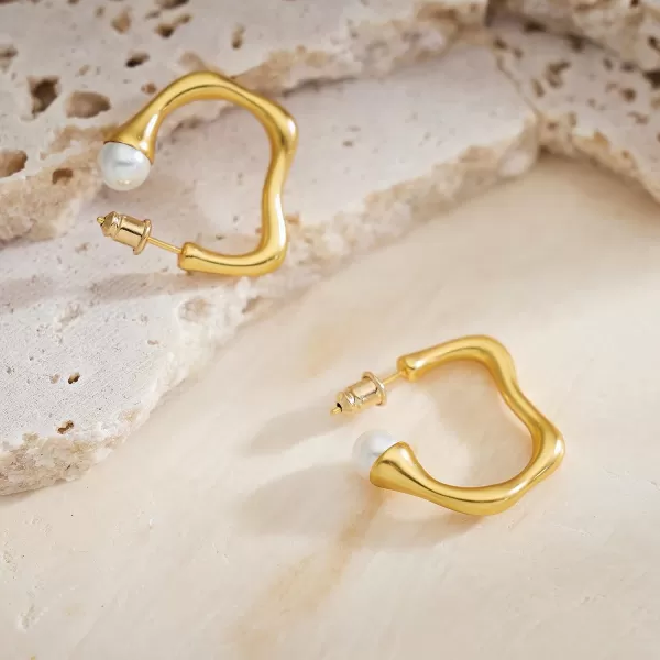 C.Paravano Hoop Earrings for Women | 18K Gold Plated Hoop Earrings | Platinum Hoop Earrings for Women | 925 Sterling Silver Hoop Earrings | Earrings for Women