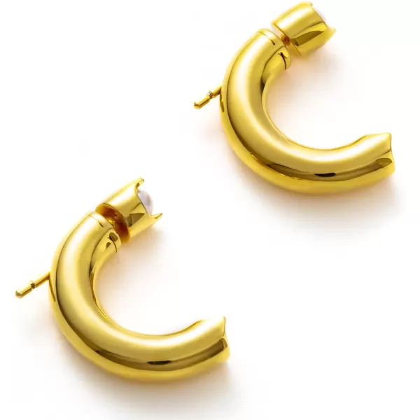 C.Paravano Hoop Earrings for Women | 18K Gold Plated Hoop Earrings | Platinum Hoop Earrings for Women | 925 Sterling Silver Hoop Earrings | Earrings for Women