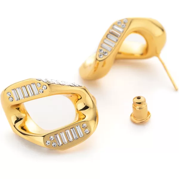 C.Paravano Hoop Earrings for Women | 18K Gold Plated Hoop Earrings | Platinum Hoop Earrings for Women | 925 Sterling Silver Hoop Earrings | Earrings for Women