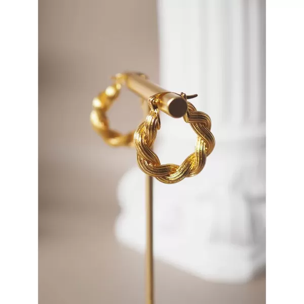 C.Paravano Hoop Earrings for Women | 18K Gold Plated Hoop Earrings | Platinum Hoop Earrings for Women | 925 Sterling Silver Hoop Earrings | Earrings for Women
