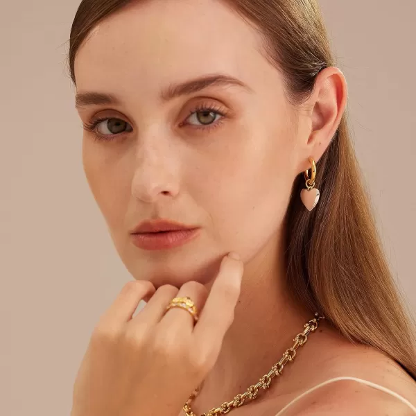 C.Paravano Hoop Earrings for Women | 18K Gold Plated Hoop Earrings | Platinum Hoop Earrings for Women | 925 Sterling Silver Hoop Earrings | Earrings for Women