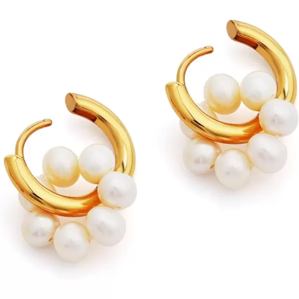 C.Paravano Hoop Earrings for Women | 18K Gold Plated Hoop Earrings | Platinum Hoop Earrings for Women | 925 Sterling Silver Hoop Earrings | Earrings for Women