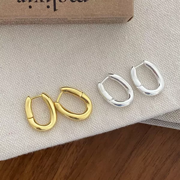 C.Paravano Hoop Earrings for Women | 18K Gold Plated Hoop Earrings | Platinum Hoop Earrings for Women | 925 Sterling Silver Hoop Earrings | Earrings for Women