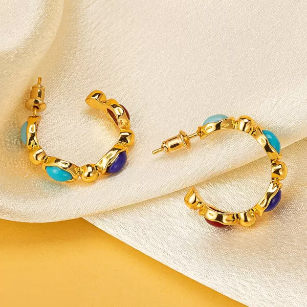 C.Paravano Hoop Earrings for Women | 18K Gold Plated Hoop Earrings | Platinum Hoop Earrings for Women | 925 Sterling Silver Hoop Earrings | Earrings for Women