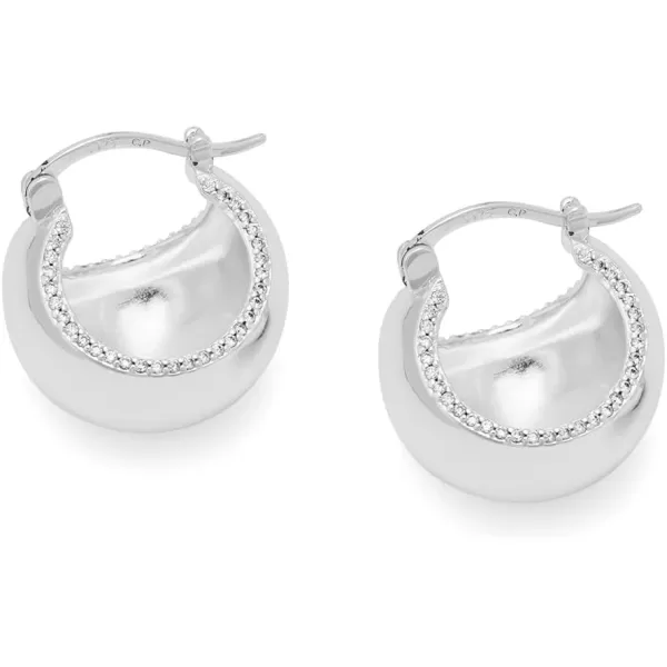 C.Paravano Hoop Earrings for Women | 18K Gold Plated Hoop Earrings | Platinum Hoop Earrings for Women | 925 Sterling Silver Hoop Earrings | Earrings for Women